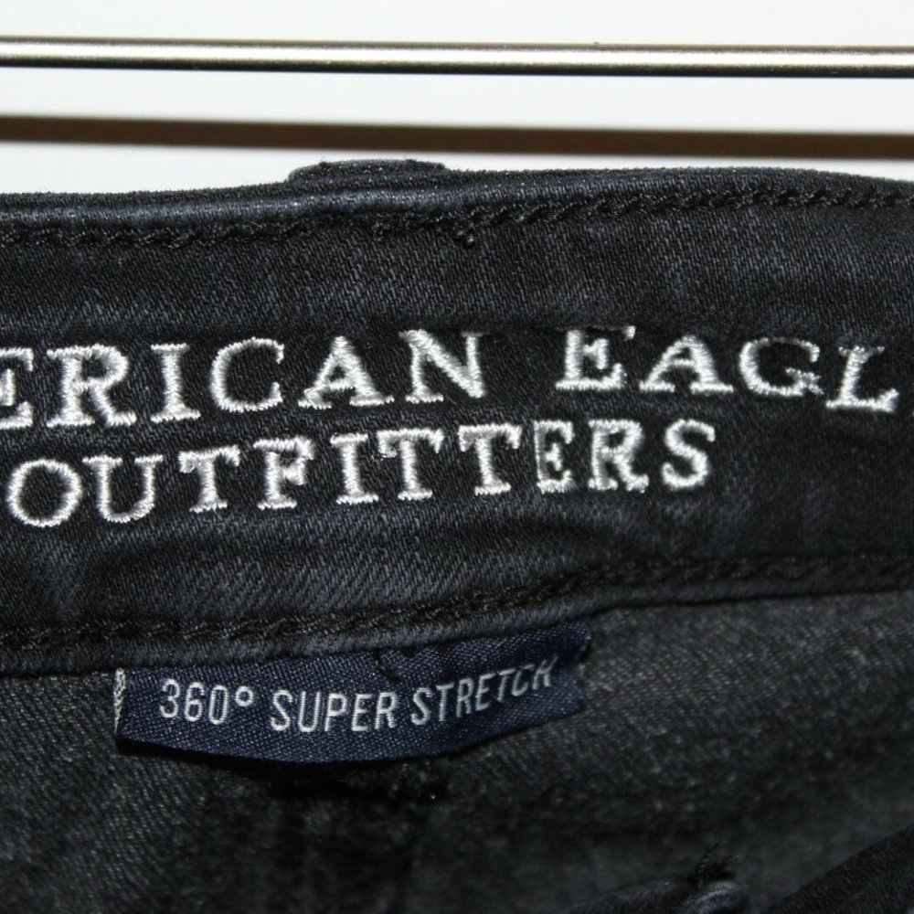 American Eagle Hi Rise Jegging Jeans Black HW8344 - Picture 2 of 7